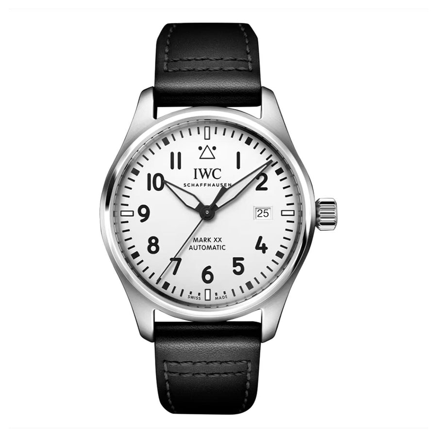 40mm Pilot's Mark XX Watch with White Dial in Stainless Steel, Strap