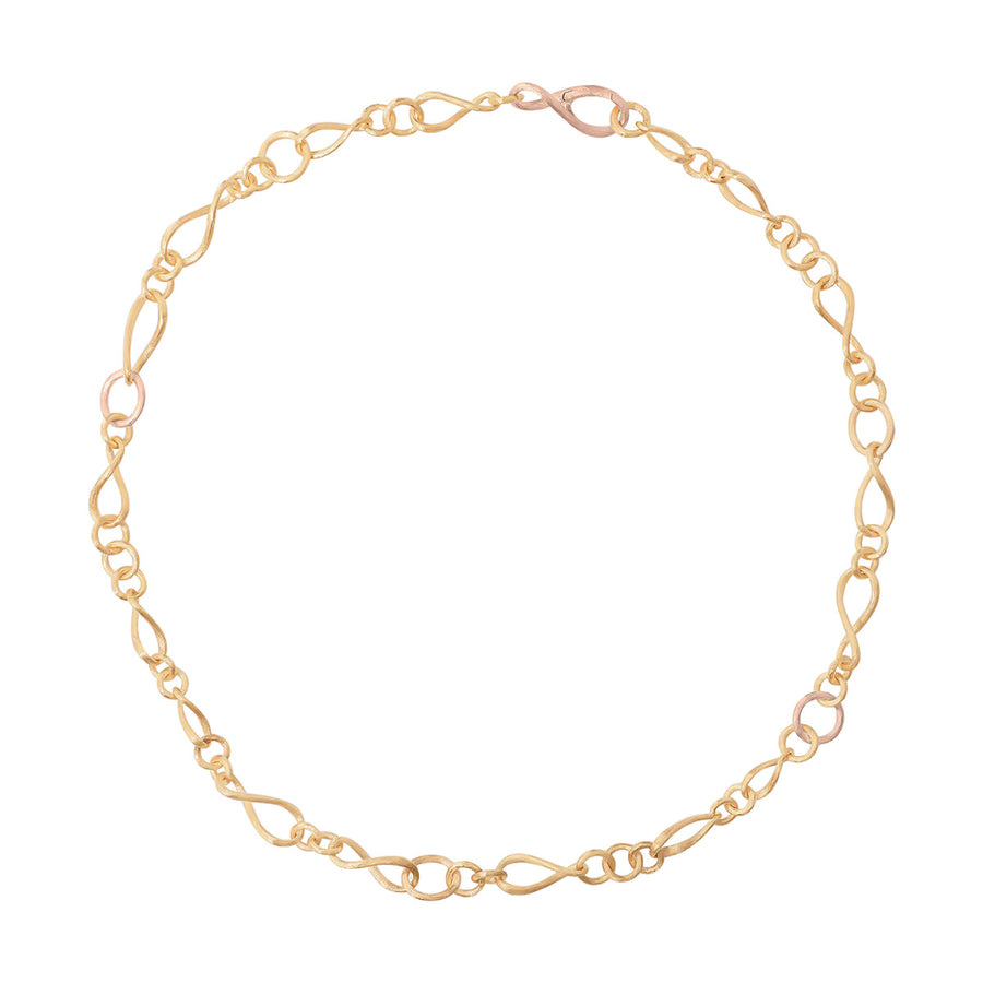 Love Collier Necklace in 18K Yellow and Rose Gold, 18"