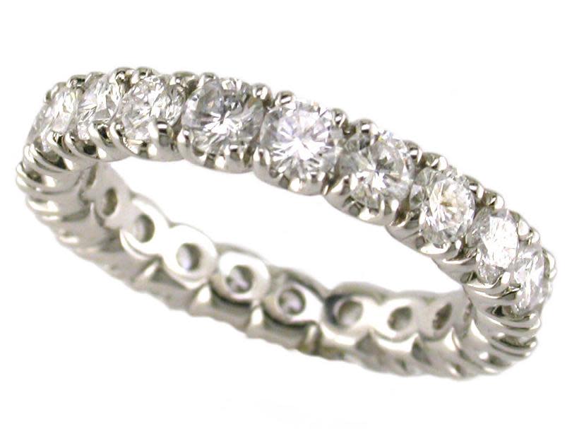 1.53ct Diamond Eternity Band in Platinum, Size 6.5