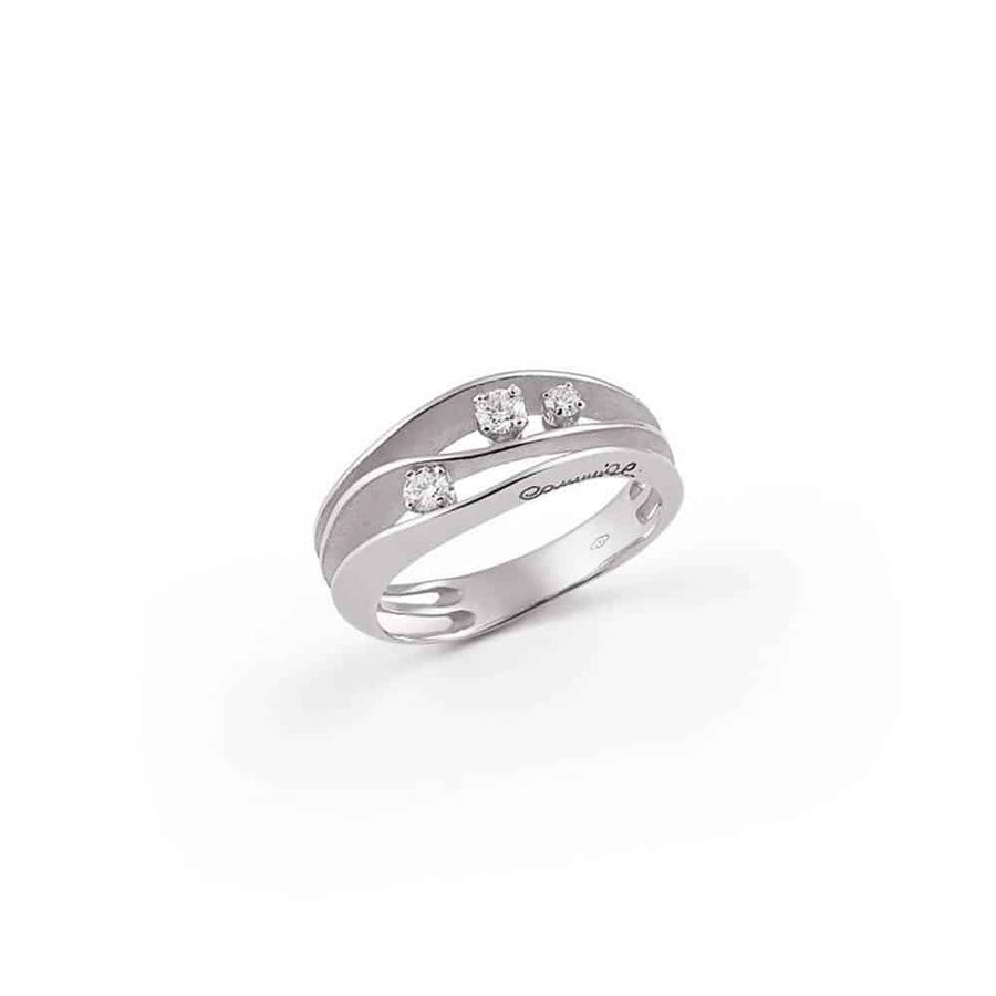Dune 0.19ct Diamond Ring in 18K White Ice Gold, size 6.5