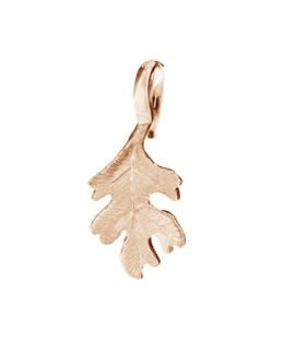Forest Oak 2cm Small Leaf Pendant in 18K Yellow Gold, without Chain