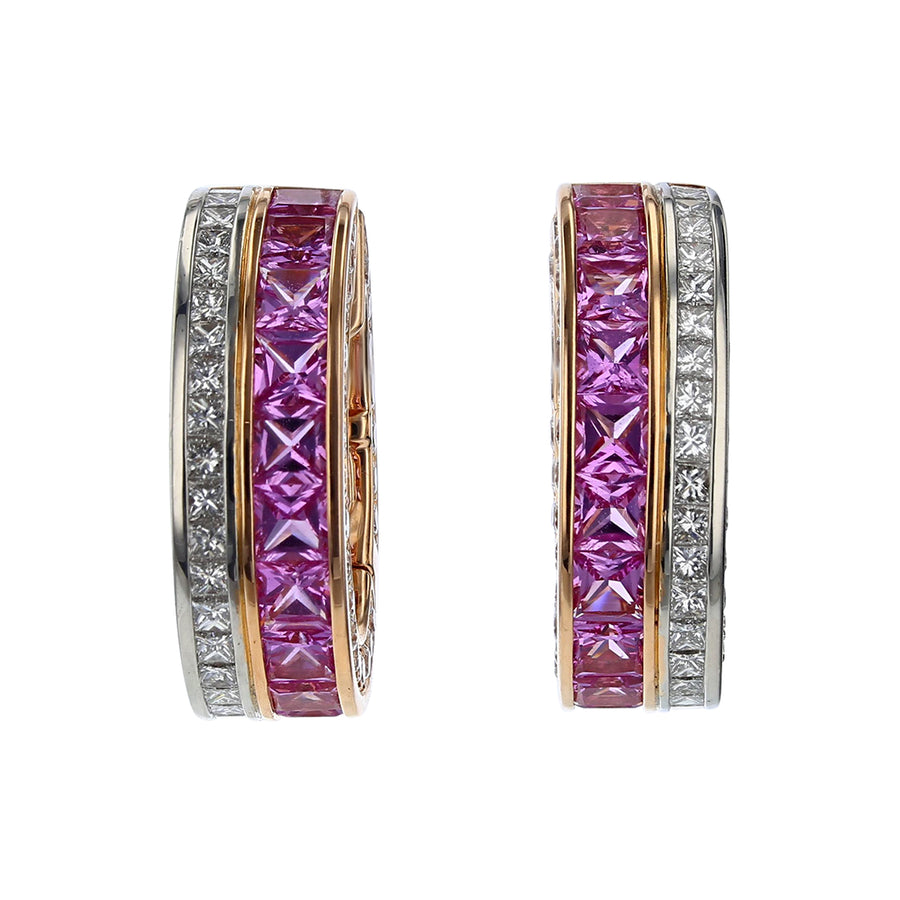 Masterpiece Double Row Hoop Earrings