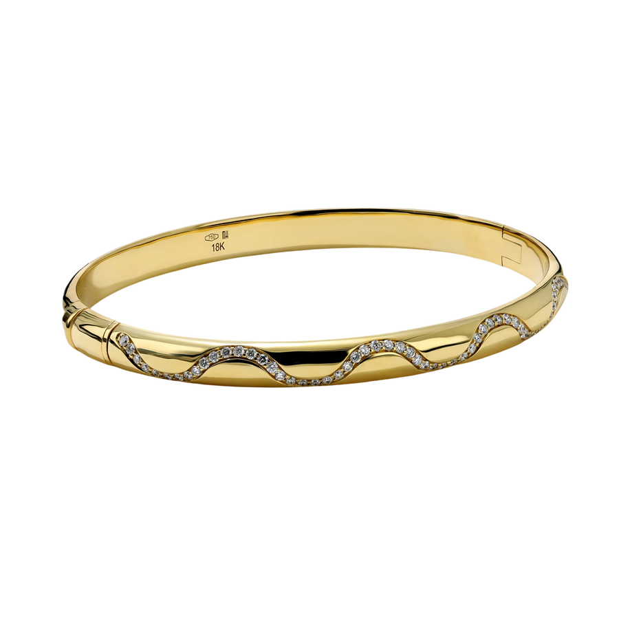 Riva Tide 0.50ct Diamond Bangle Bracelet in 18K Yellow Gold