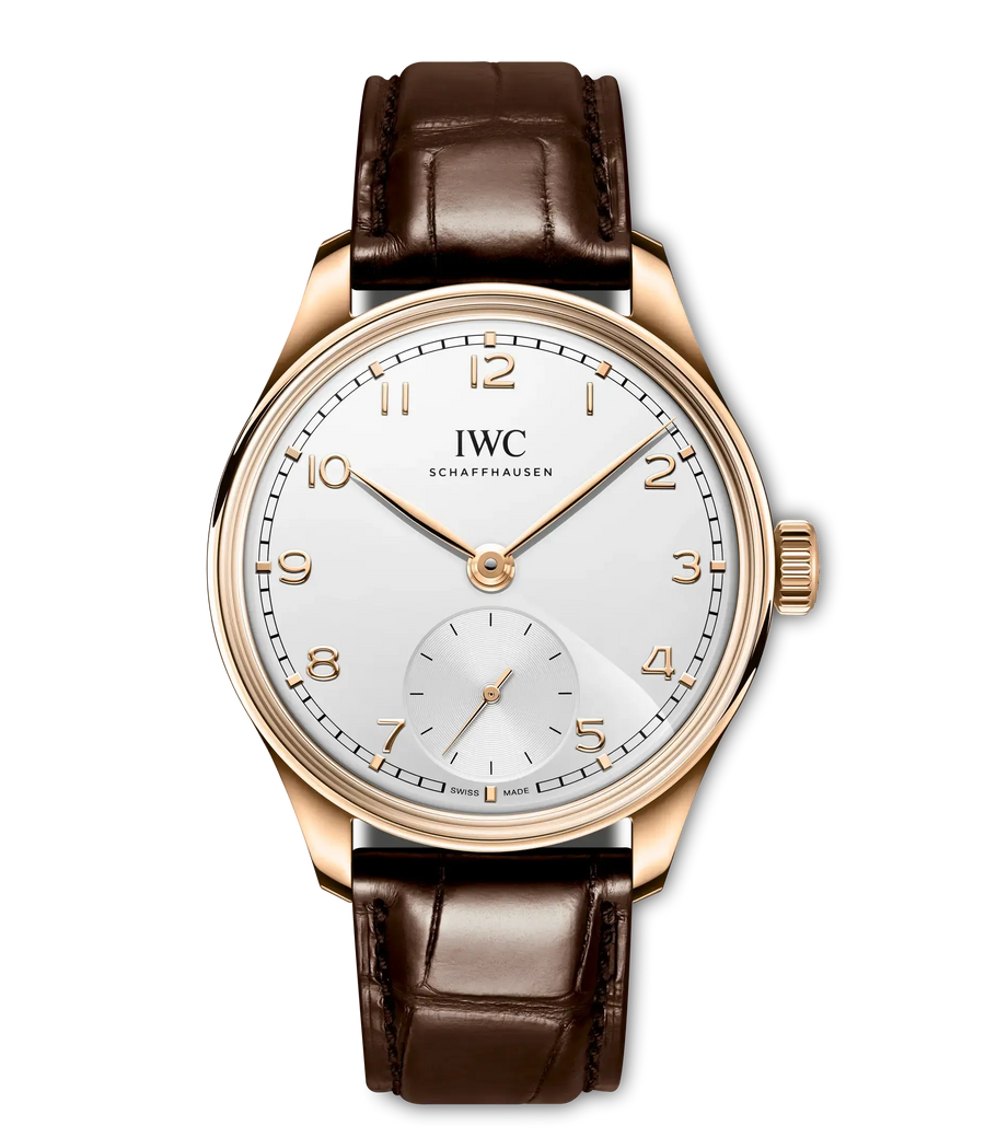 40mm Portugieser Automatic Watch with Silver Dial in 18K Rose Gold, Strap