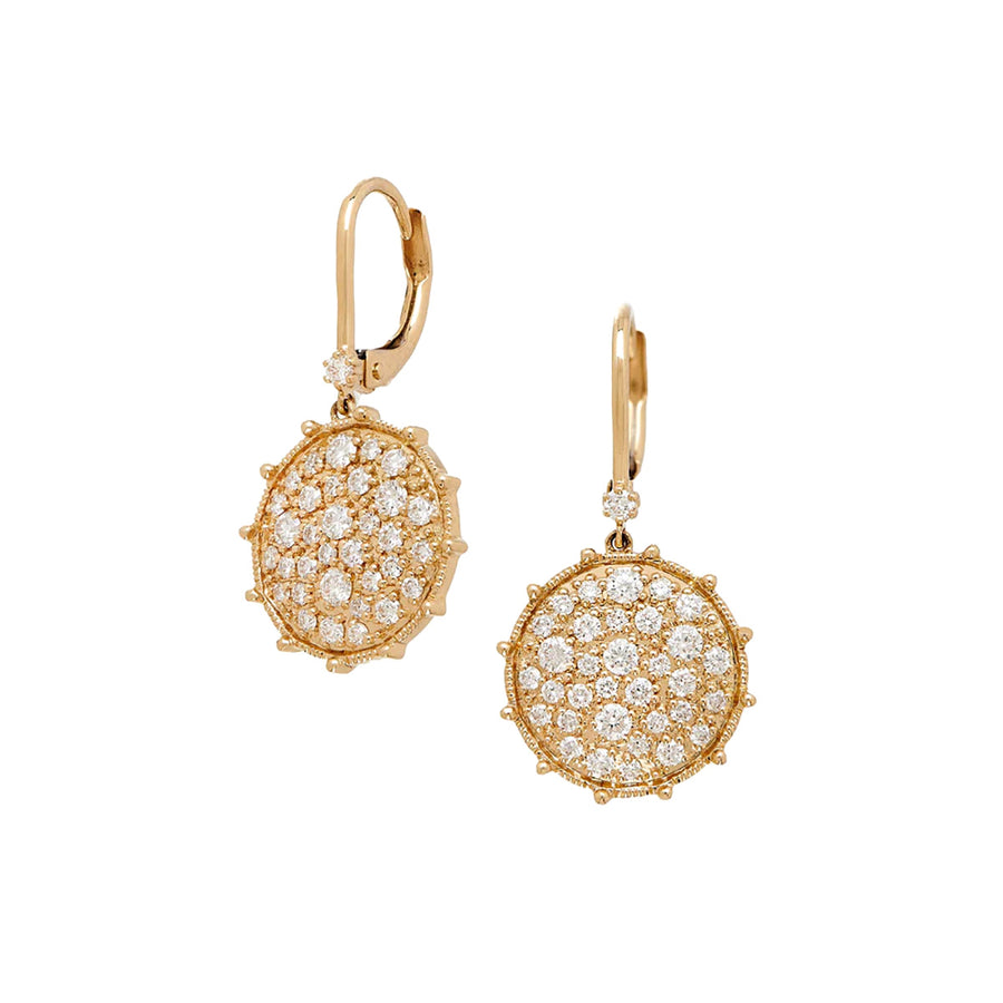 Confetti 0.71ct Diamond Disc Drop Earrings in 18K Yellow Gold