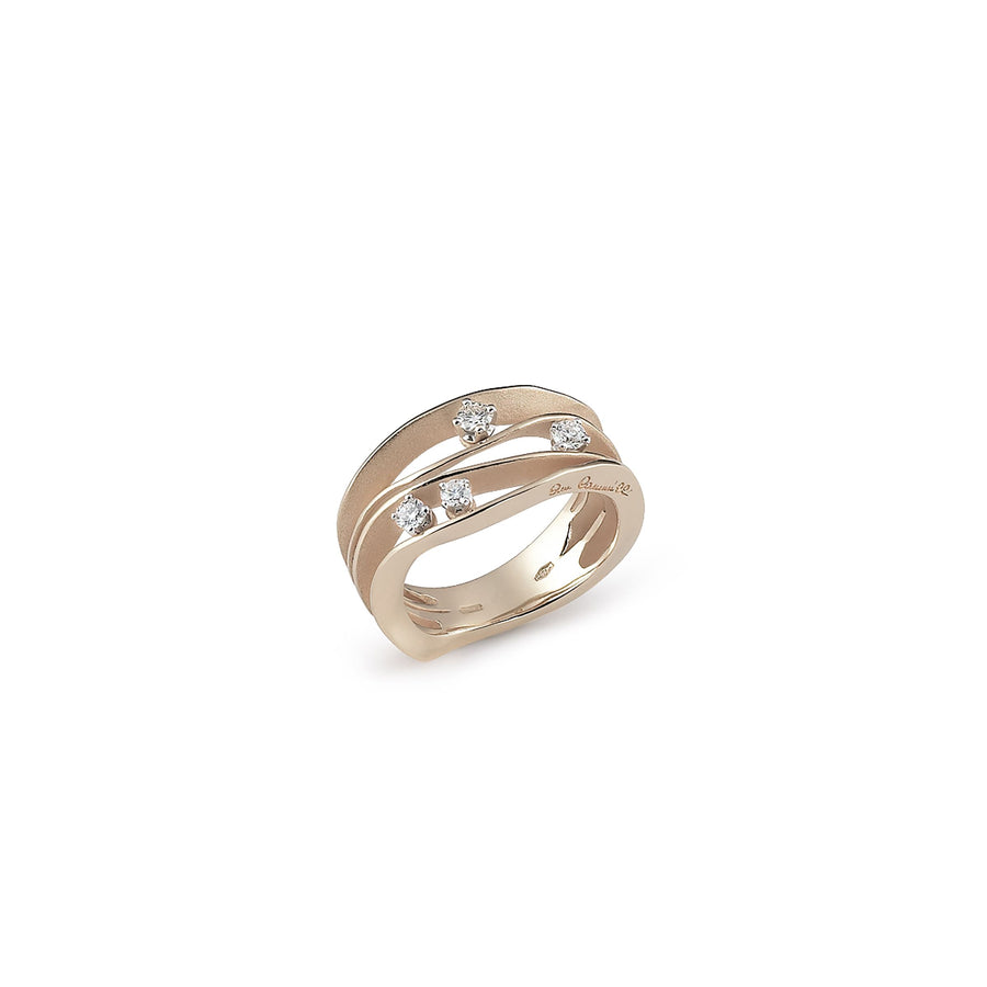 Dune Diamond Ring in 18K Natural Beige Gold