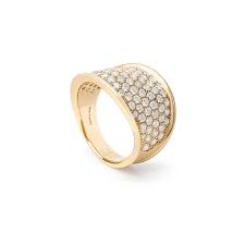 Lunaria Collection 18K Yellow Gold and Diamond Ring