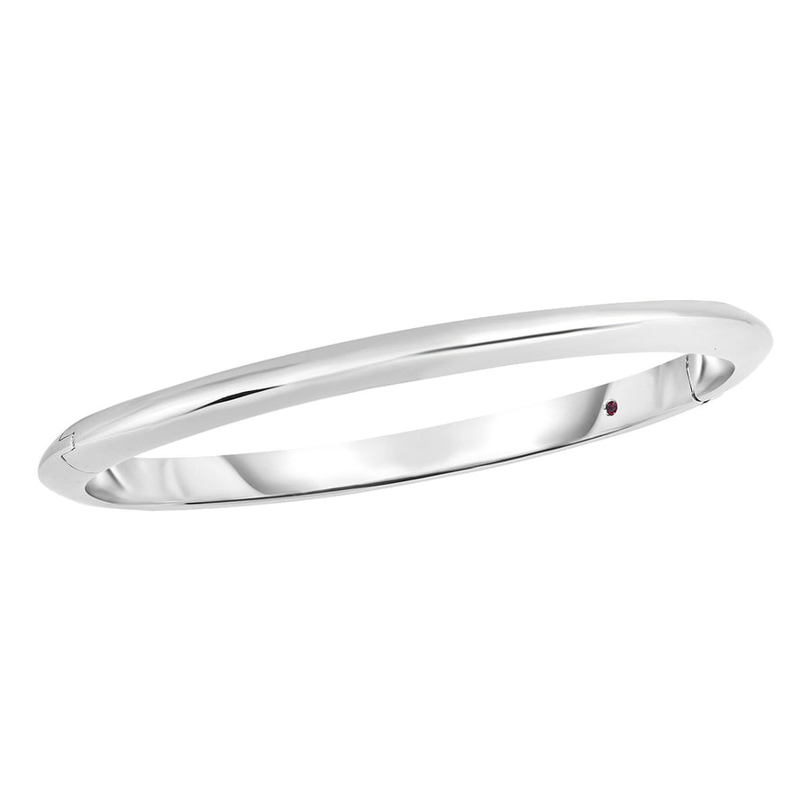 Designer Gold Bangle Bracelet in 18K White Gold