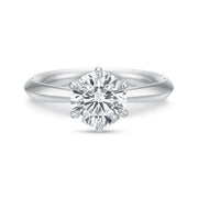 Classic 1.50ct Diamond 6 Prong Solitaire Ring in 18K White Gold and Platinum