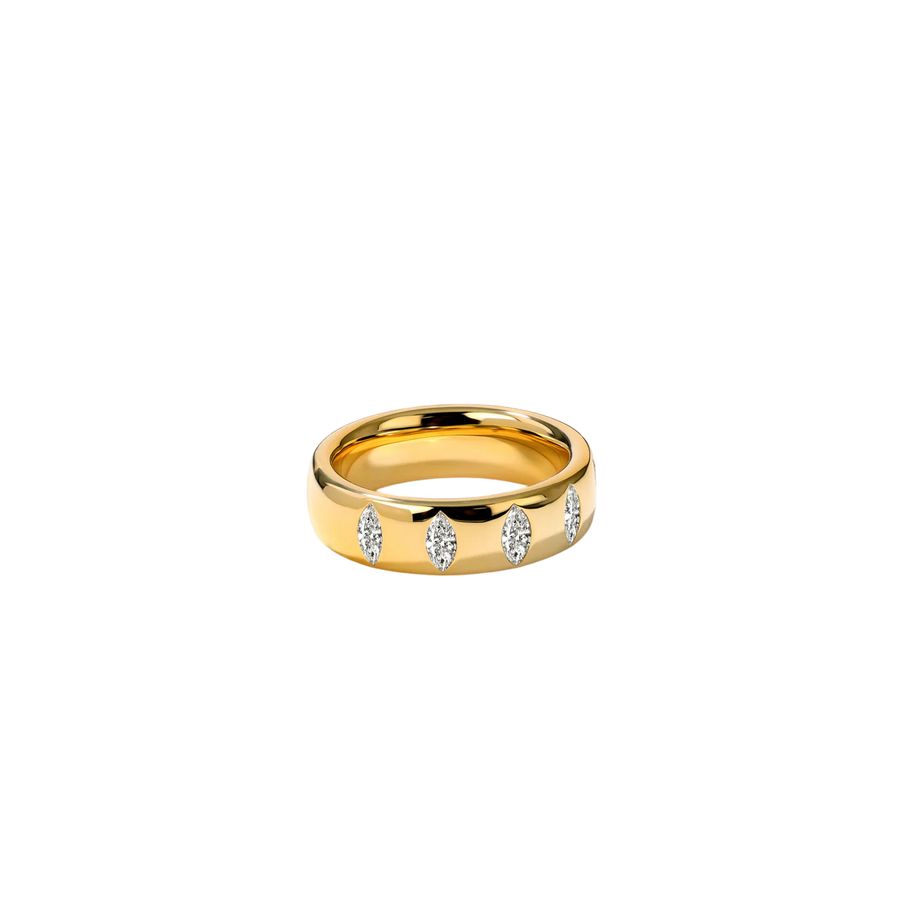 Guardian 0.56ct Diamond Band in 18K Yellow Gold, size 6.5