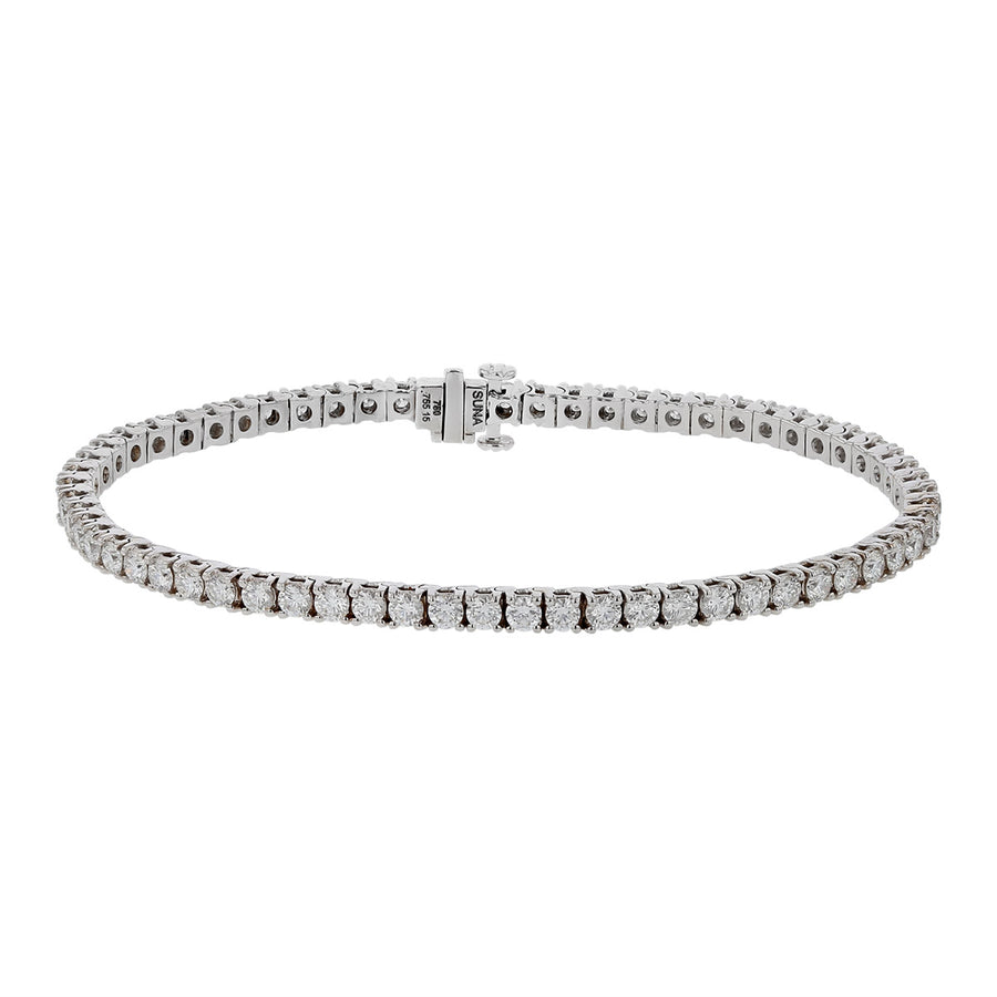 4.22ct Diamond Tennis Bracelet in 18K White Gold, 7in