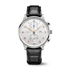 41mm Portugieser Chronograph Watch with Silver Dial in Stainless Steel, Strap