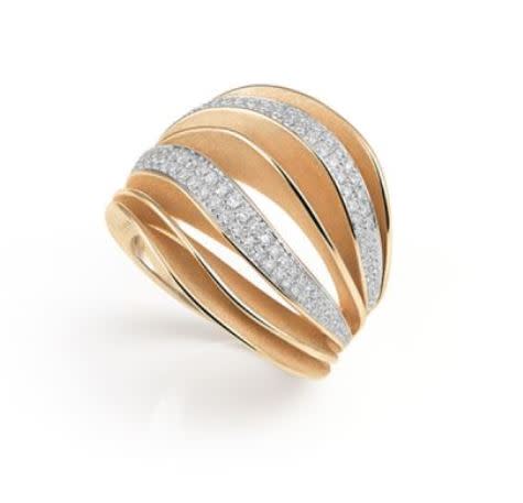 Vela 0.59ct Diamond Ring in 18K Orange Apricot Gold, size 6.5