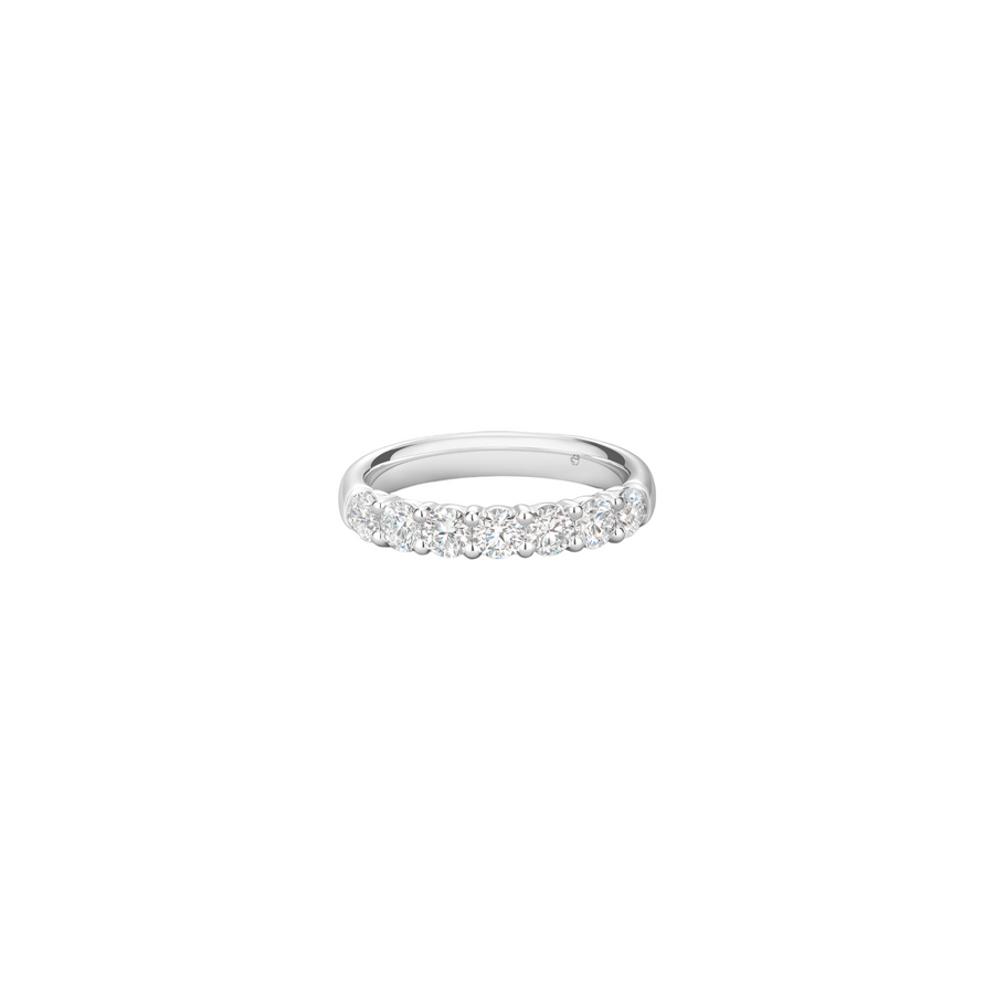 Signature 2.10ct Diamond 7-Stone Band in Platinum, size 6.5