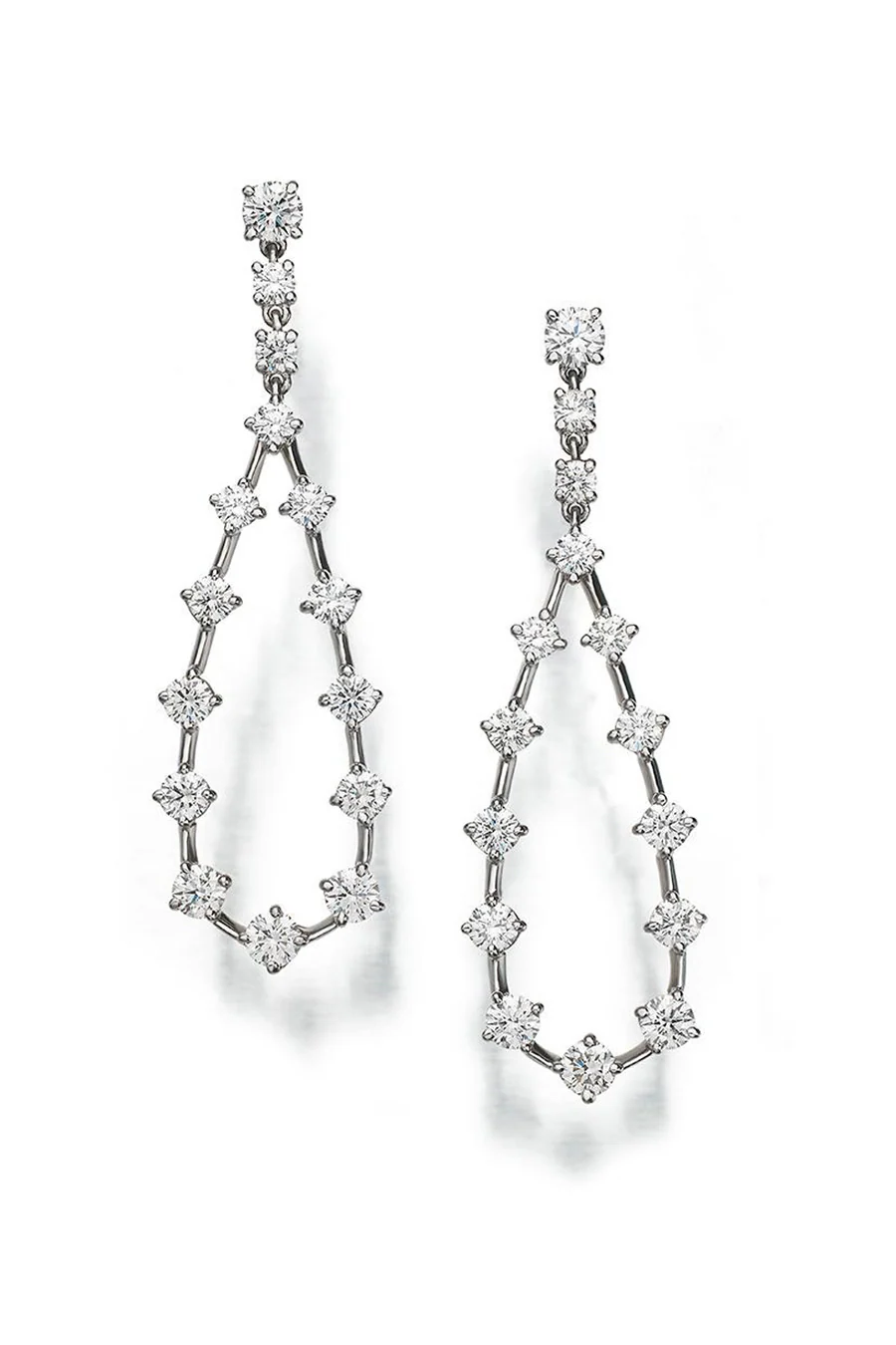 2.90ct Diamond Drop Earrings in Platinum