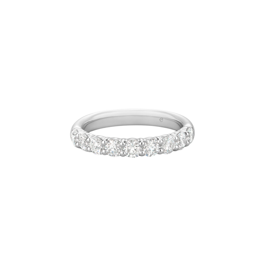 Signature 0.36-0.65ct Diamond 9-Stone Band in Platinum, size 6.5