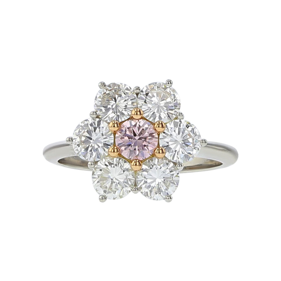 Fiore 0.26ct Diamond and 1.72ct Diamond Ring in Platinum and 18K Rose Gold