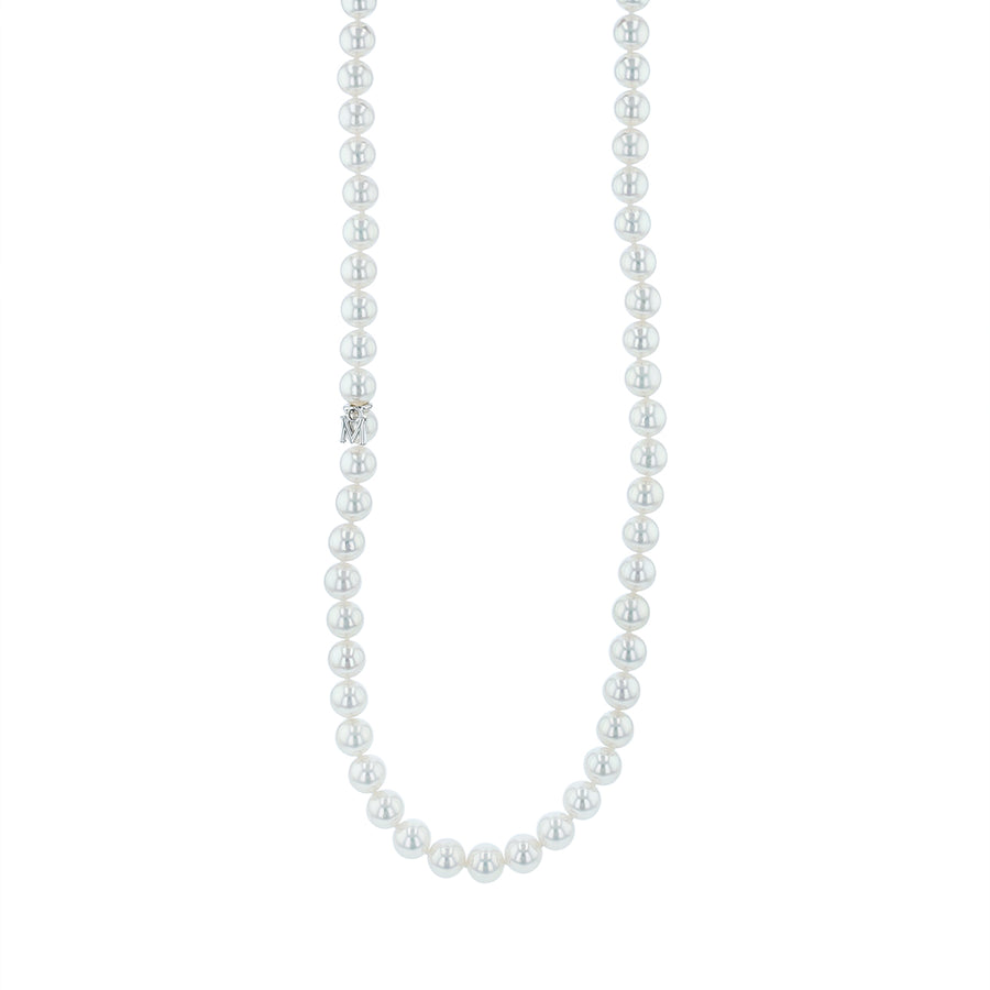Akoya 6.5x6mm A+ Pearl Strand Choker in 18K White Gold, 16"