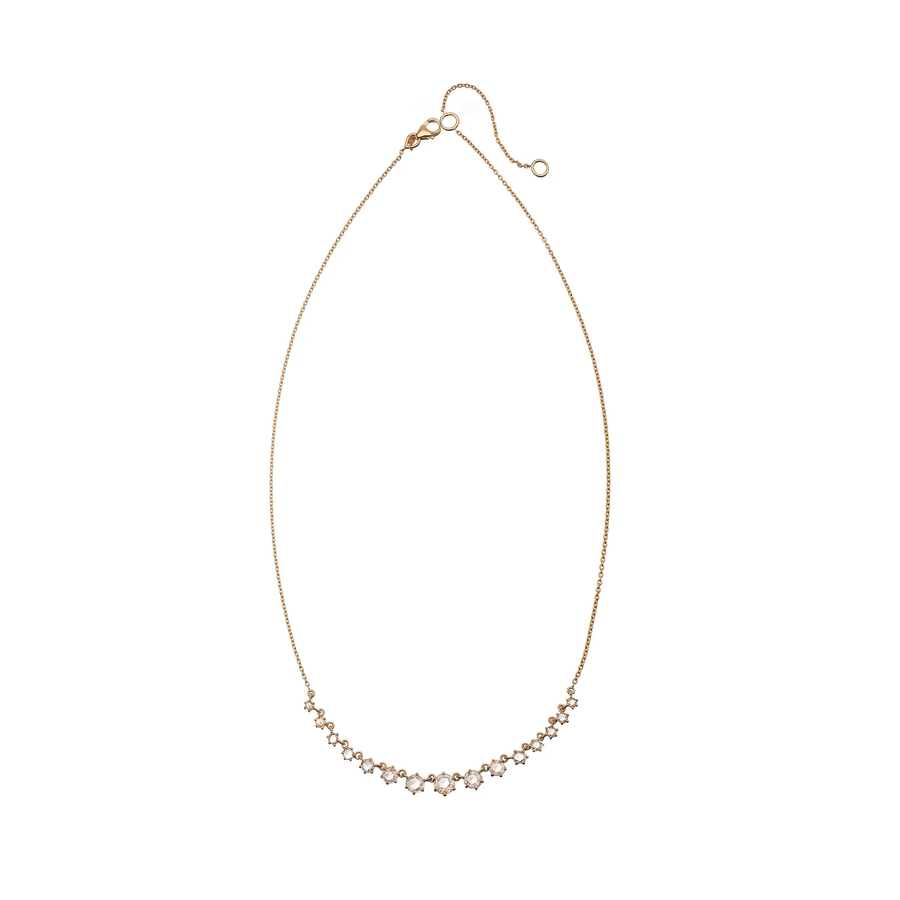 Alexa 1.54ct Rose Cut Diamond Graduated Necklace in 18K Yellow Gold, 18"