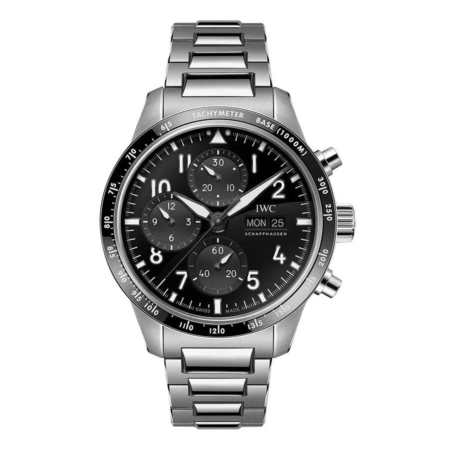 41mm Pilot's Performance Watch with Black Dial in Titanium, Bracelet