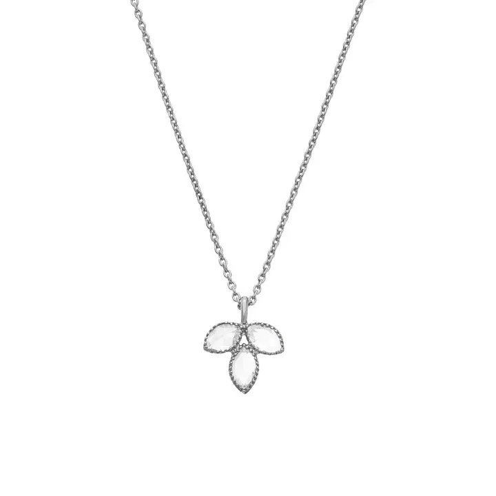 Lilah 0.16ct Diamond Necklace in White Gold, 16-18in