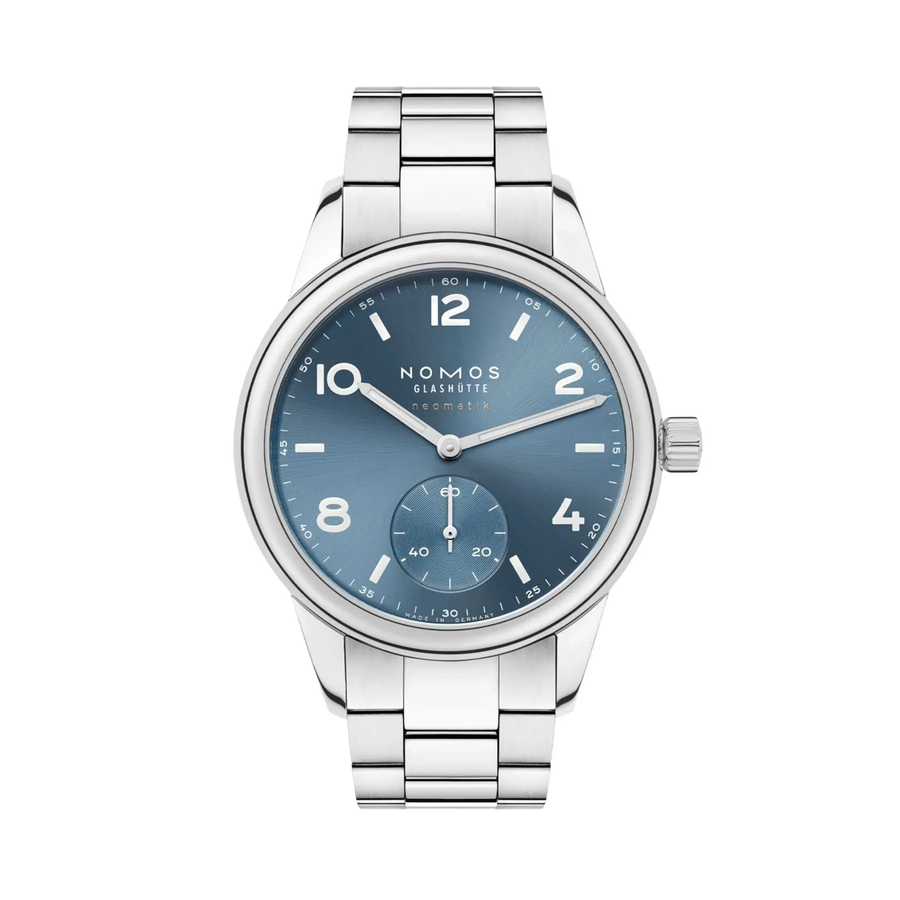 37mm Club Sport Neomatik Polar Watch with Blue Dial in Stainless Steel, Bracelet
