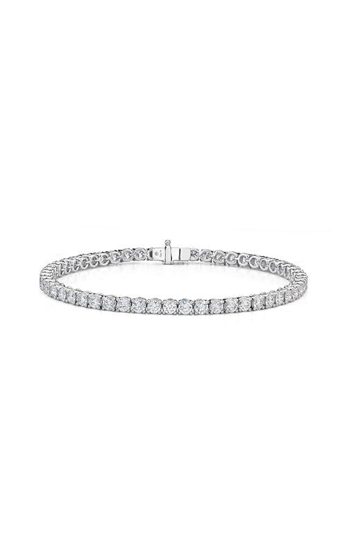 Classic 10.06-10.54ct Diamond 4 Prong Line Bracelet in 18K White Gold, size 7