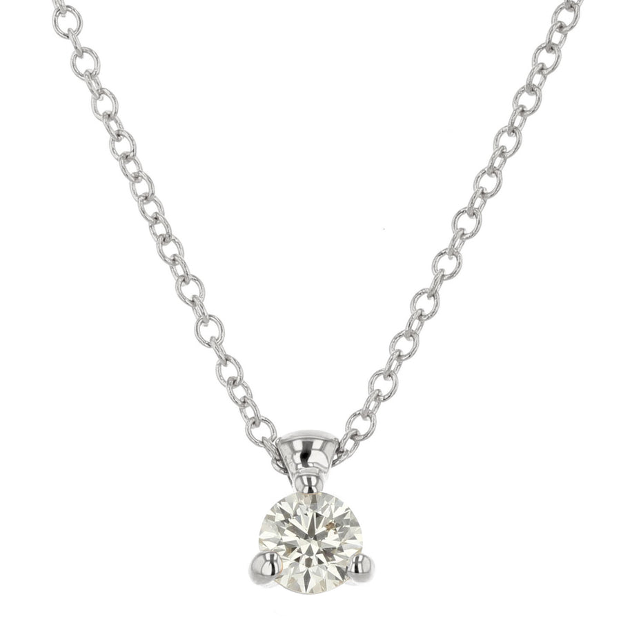 HOF Classic 3 Prong Solitaire Pendant