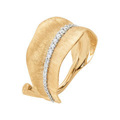 Leaves 0.28ct Diamond Ring in 18K Yellow Gold, size 5