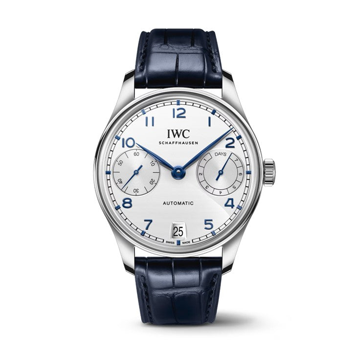 42mm Portugieser Automatic Silver Dial Watch in Stainless Steel, Strap
