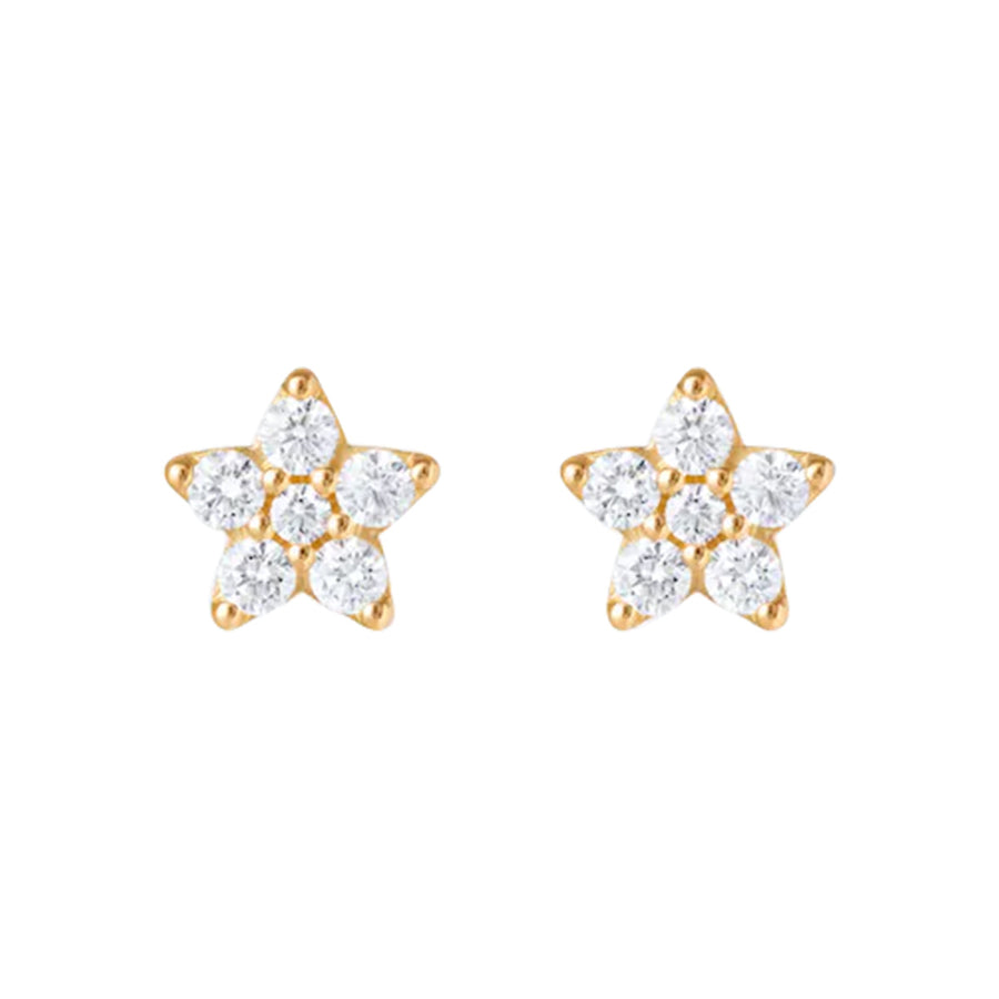 Shooting Stars 0.21ct Diamond Stud Earrings in 18K Yellow Gold, Small