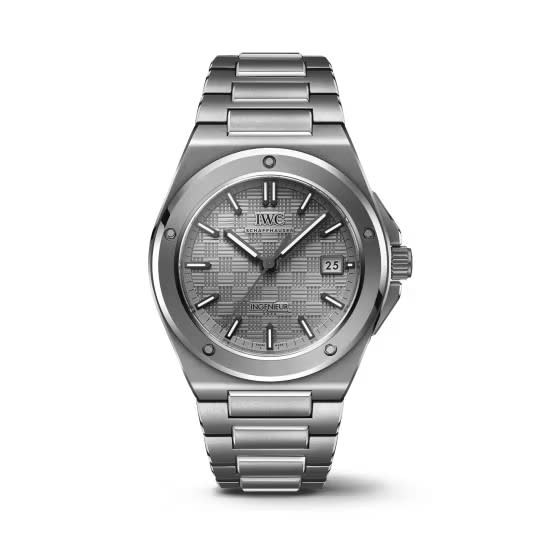 40mm Ingenieur Automatic Watch with Silver Dial in Titanium, Bracelet