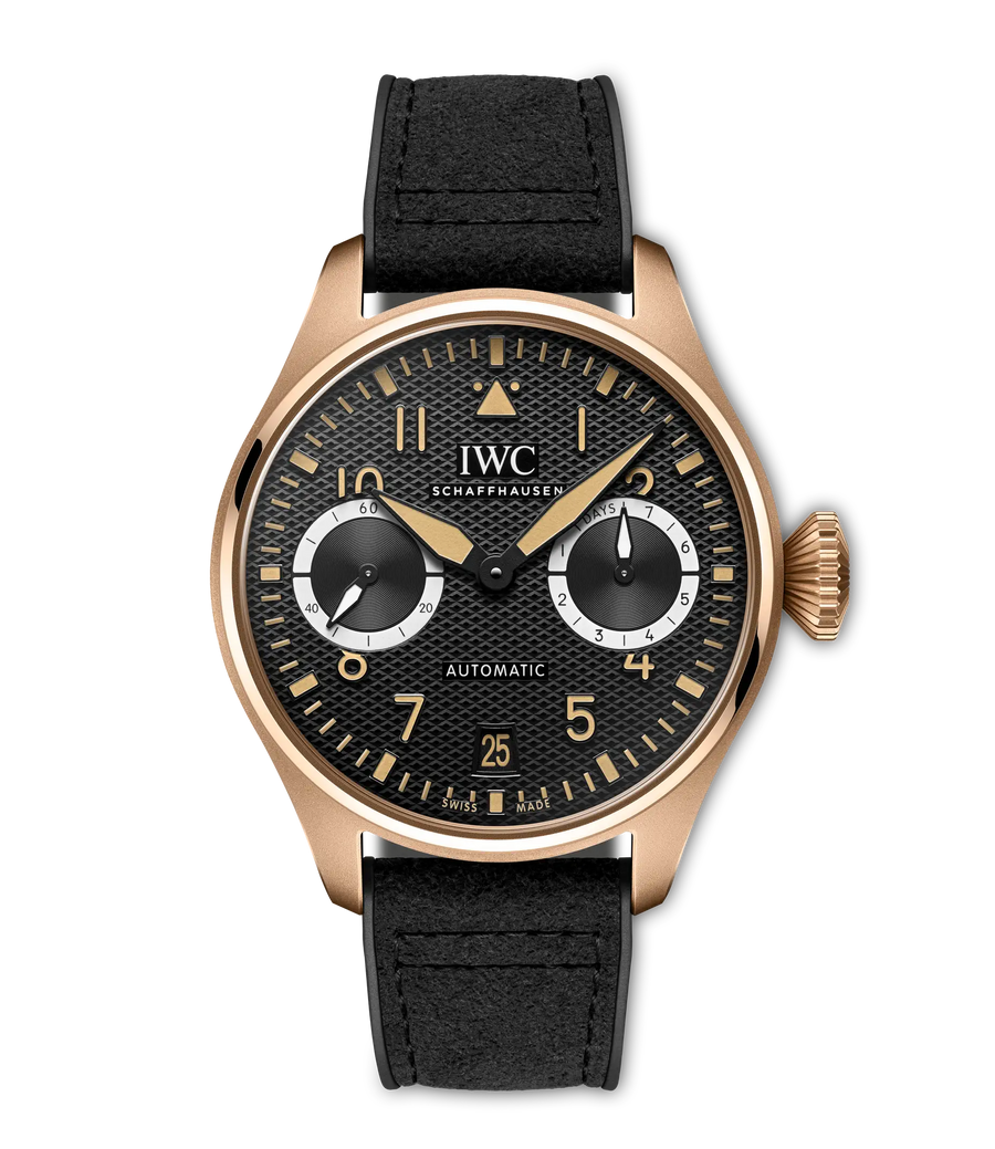 46mm Big Pilot's Watch AMG G 63 with Black Dial in 18K Rose Gold, Strap