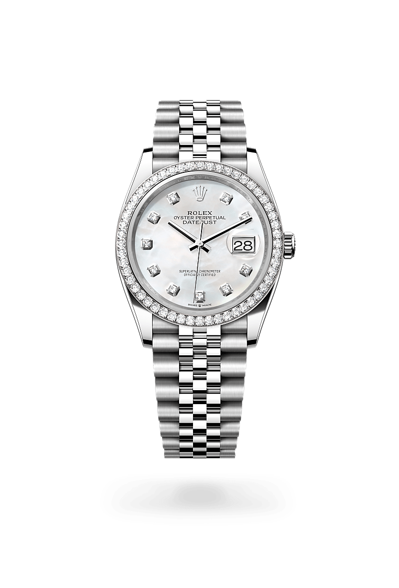 rolex Datejust in White Rolesor - combination of Oystersteel and white gold,  - Shreve & Co Jewelers