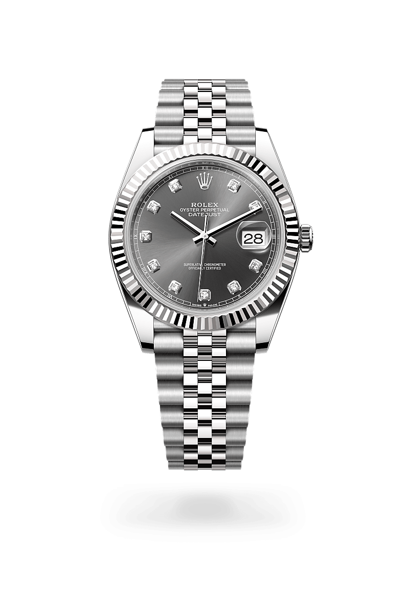 rolex Datejust in White Rolesor - combination of Oystersteel and white gold,  - Shreve & Co Jewelers