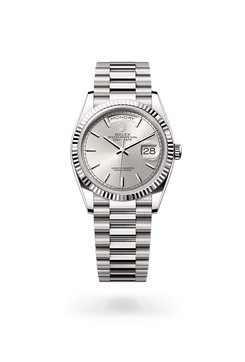 rolex Day-Date in 18 kt white gold,  - Shreve & Co Jewelers