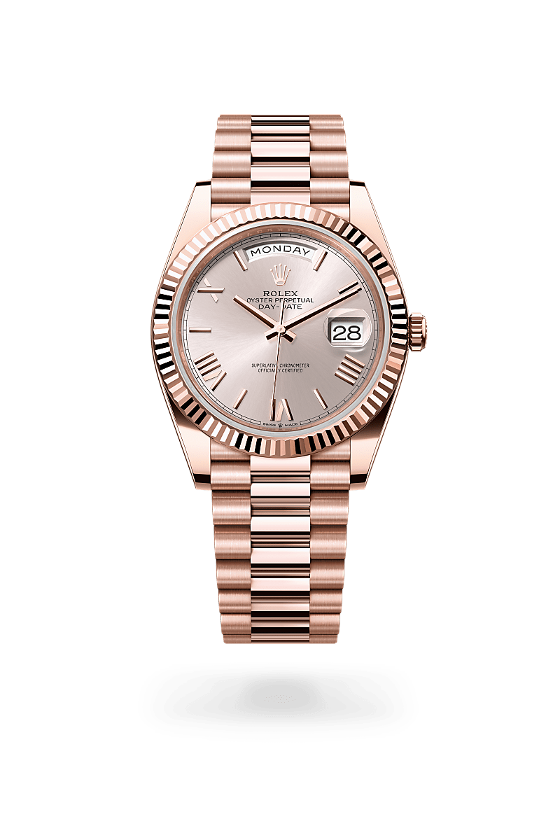 rolex Day-Date in 18 kt Everose gold,  - Shreve & Co Jewelers