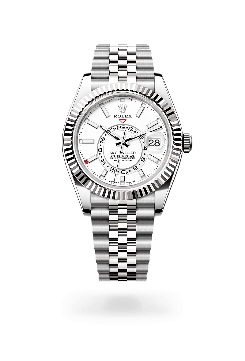 rolex Sky-Dweller in White Rolesor - combination of Oystersteel and white gold,  - Shreve & Co Jewelers