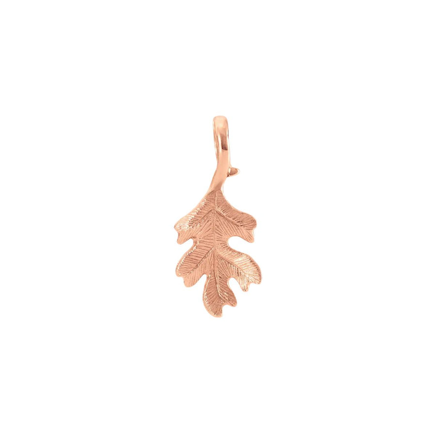 Forest Oak Leaf Pendant in 18K Rose Gold without chain