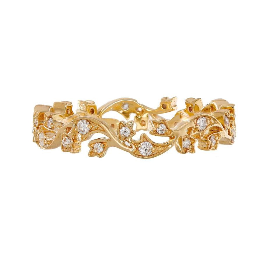Ivy 0.21ct Diamond Eternity Band in 18K Yellow Gold, Size 7.25
