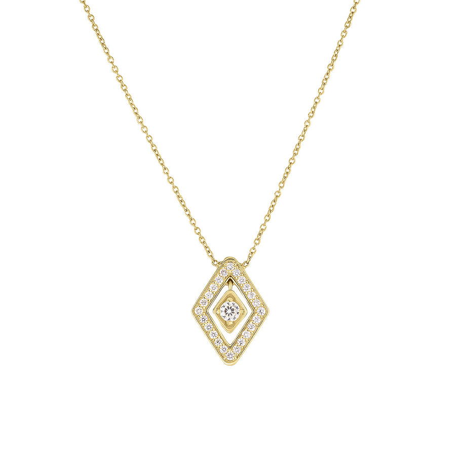 Diamante 0.27ct Diamond 15mm Necklace in 18K Yellow Gold, 18"