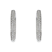 Moonlight Pave Inside-Out Oval Hoop Earrings