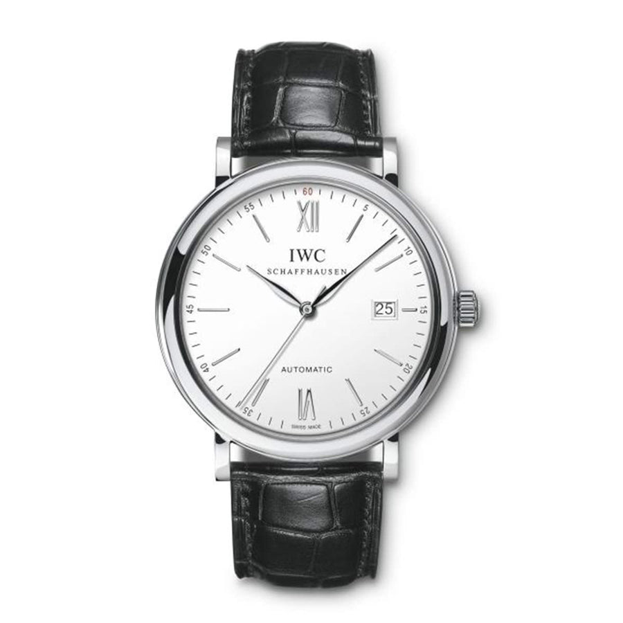 40mm Portofino Automatic Watch with Silver Dial in Stainless Steel, Strap