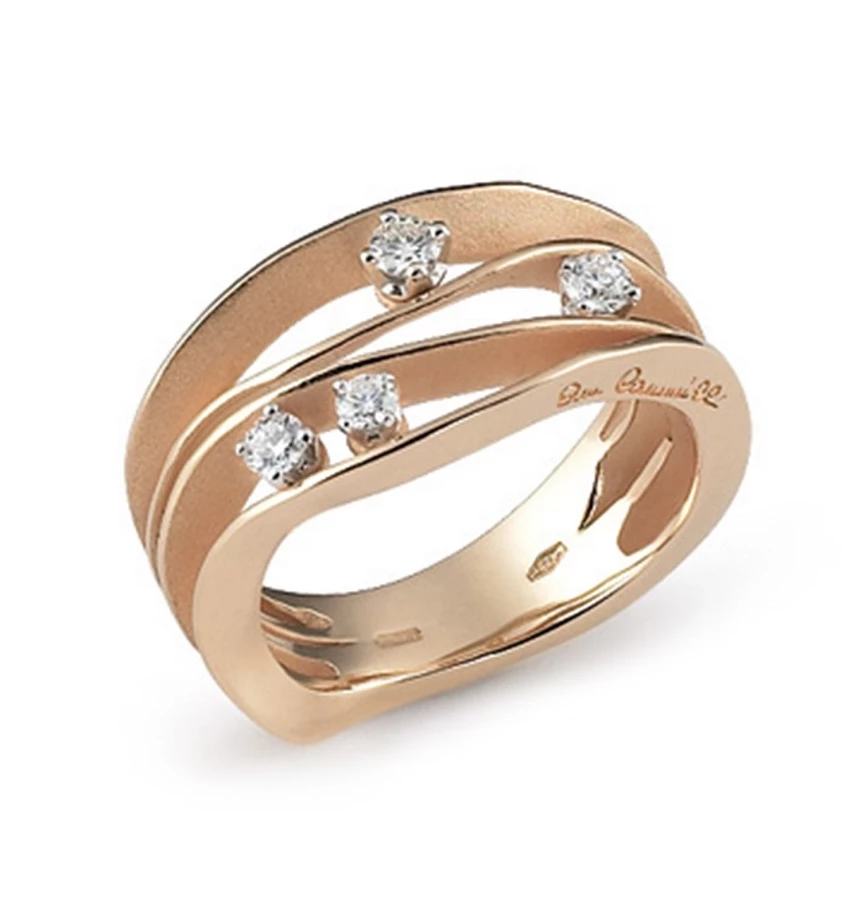 Dune 0.27ct Diamond Ring in 18K Orange Apricot Gold, size 7