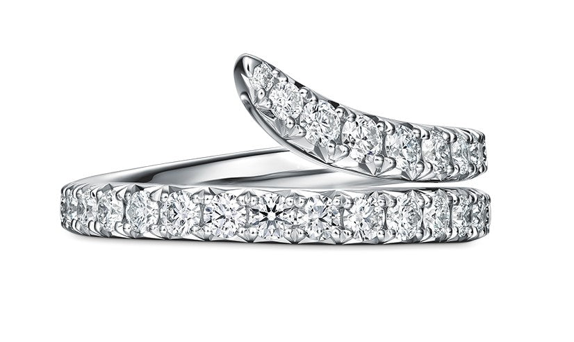 1.05ctw Vela Double Row Diamond Pave Ring in Platinum