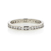 Platinum Channel-Set Diamond Wedding Band