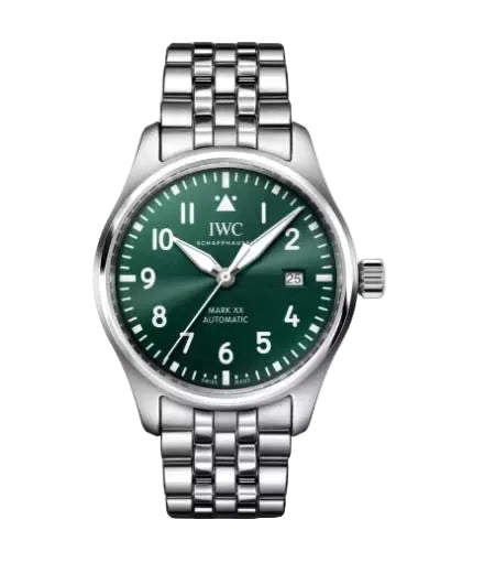 40mm Pilot's Watch Marx XX with Green Dial in Stainless Steel, Bracelet