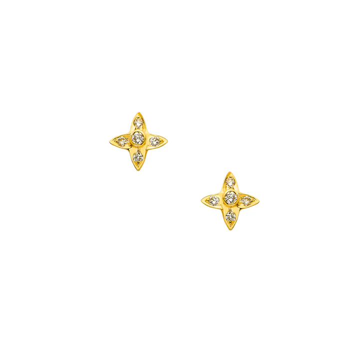 Lumiere 0.14ct Diamond Stud Earrings in 18K Yellow Gold