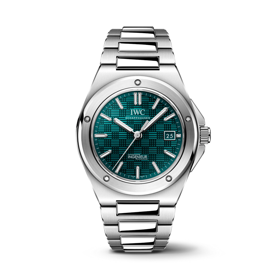 40mm Ingenieur Automatic Watch with Aqua Dial in Stainless Steel, Bracelet