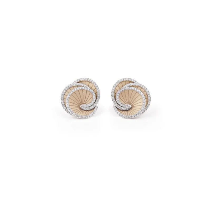 Hypnose 0.82ct Diamond Earrings in 18K Orange, Pink and Yellow Gold